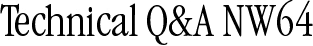Technical Q&A NW64